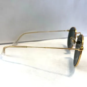 VTG 90s Ray-Ban B&L Gold Round Metal Preppy Sunglasses Fall Unisex 50mm thumbnail 6