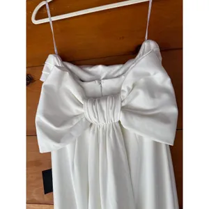 NWT Lulus Fabulous Phenomenon White Strapless Bow Midi Dress Gala Banquet Sz XL thumbnail 6