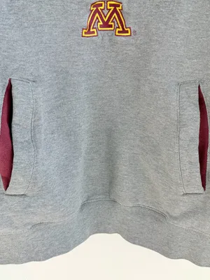 Minnesota Gophers Off-The-Shoulder Sweatshirt Gray thumbnail 6