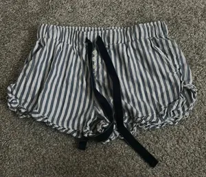 Aerie Ruffle Hem Striped Boxer Shorts thumbnail 1