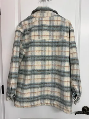 Wonderly Blue Plaid Lined Shacket NWT M thumbnail 6