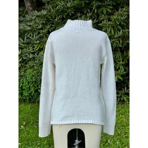 Coldwater Creek Womens XS Winter White Christmas Tree Sweater Holiday Party Cream Beige thumbnail 6