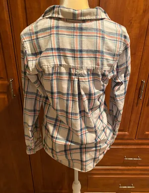 American Eagle Blue And Pink Flannel thumbnail 2