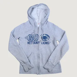 Soffe Penn State Nittany Lions Hoodie Women's Med Gray Zip Up Graphic Fleece Y2K thumbnail 1