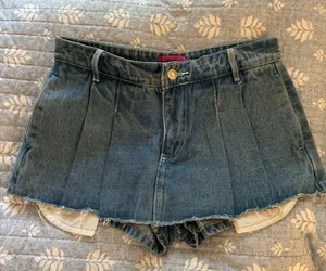 Edikted Denim Skort Mini thumbnail 1
