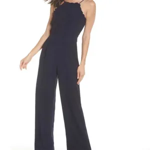 Anthropologie Adelyn Rae High Neck Navy Blue Jumpsuit thumbnail 2