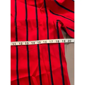 Lauren Ralph Lauren Red Button up Long Sleeve Blouse Blue White Stripes NWT thumbnail 11