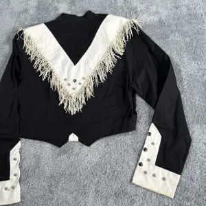 1849 Authentic Ranchwear Shirt Small USA Made Fringe Western Cowgirl Rodeo flaw thumbnail 12