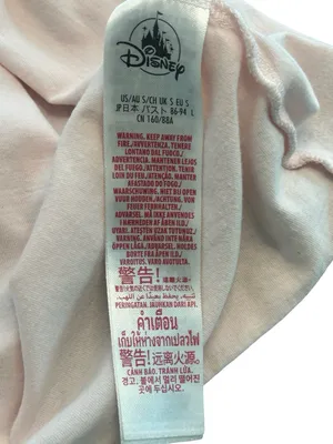 Disney parks Nightmare Before Christmas Jack & Sally Pastel Pink Crop Tee Small thumbnail 5
