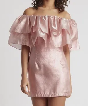Choosy Copper Rose Organza Dress Size Small thumbnail 1