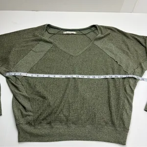 We The Free Free People Santa Clara Thermal Top Women's Size Small‎ Green thumbnail 8