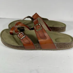 Madden Girl Women's Bryceee Footbed Sandals - Cognac Brown - Size 11M thumbnail 2