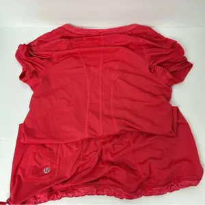 Lululemon Willpower Short Sleeve Shirt in Red thumbnail 6