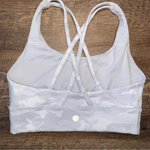 Lululemon Energy Longline Grey Camouflage Sports Bra Size 6 thumbnail 7