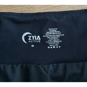 Zyia Active 5 Star Running‎ Shorts Womens Size Medium Black Camo Lined Workout thumbnail 3
