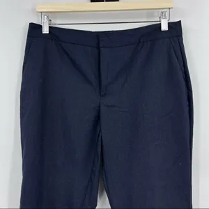 Zara Basic Women's Size 6 Career Office Navy Trouser Pants Polyester‎ Blend thumbnail 3
