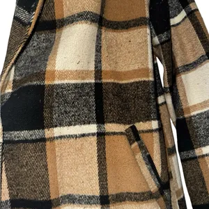 SHEIN Brown and Black Plaid Coat thumbnail 3