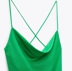 ZARA dress mini satin lingerie style Green Party coctail wedding nigdy out thumbnail 11