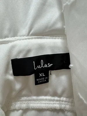 NWT Lulus All About The Flowers White Burnout Floral Ruffled Romper XL thumbnail 8