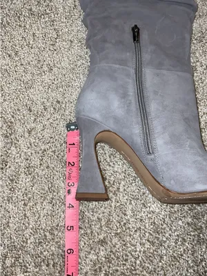 Vince Camuto Women's Grey Suede Knee-High Slouch Boot with Pointed Toe thumbnail 3