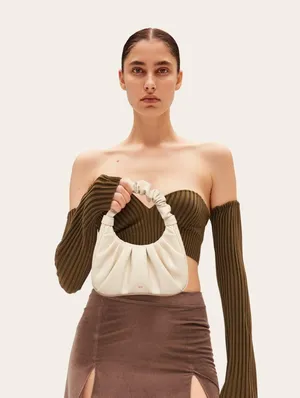 JW Pei GABBI RUCHED HOBO HANDBAG - IVORY thumbnail 2