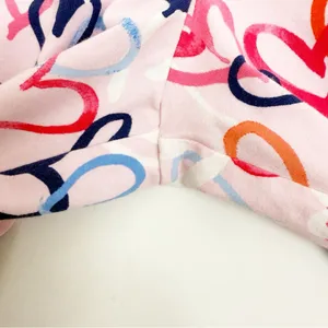 BedHead Pajamas Hearts Organic Cotton Two (2) Piece Pajama PJ Set Pink thumbnail 12