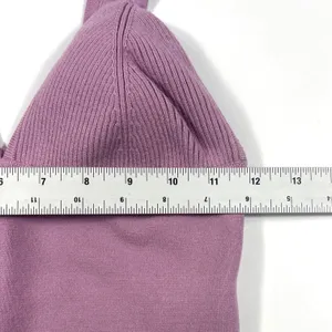 Free People Small Teagan Swit Cami Dawn Mauve Knit Ribbed Open Back Festival EUC thumbnail 6