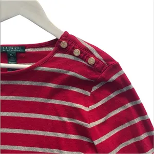 Ralph Lauren Red and Gold Striped Top Size‎ XL thumbnail 6