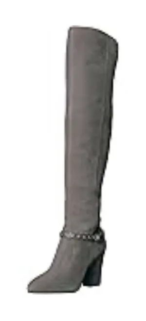 Nine West “Sandor” Gray Over The Knee Boots Size 5 1/2 thumbnail 1