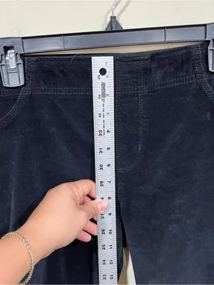 Free People Pull On Corduroy Flare Pants In Black Size 32 EUC thumbnail 8