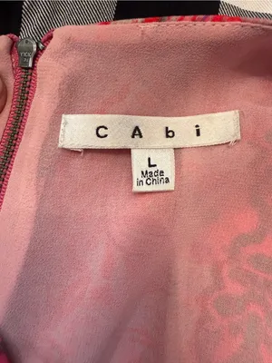 CAbi #127 Jubilee Pink & Orange Paisley Sleeveless Shell Tunic Sz L thumbnail 6