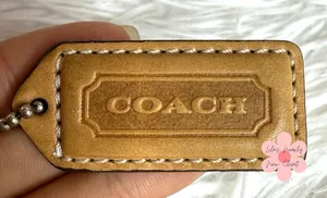 y2k 1.5" COACH Fob Bag Charm Hang tag Hangtag thumbnail 1