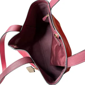 Coach C4063 Leather Horse‎ Carriage Tote Bag Burgundy/Maroon Charm thumbnail 3