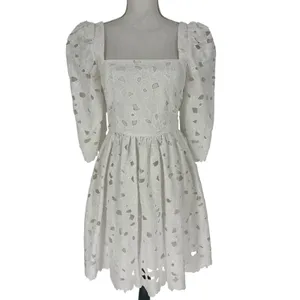 Cara Cara NWT Hart Eyelet Dress Cotton Square Neck‎ Mini Dress Brodererie Size 4 thumbnail 6