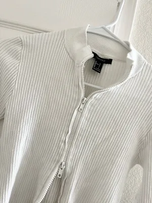 zip up sweater White Size L thumbnail 2