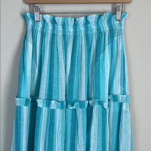 Tuckernuck Prado Maxi Skirt with‎ Pockets XS Blue White thumbnail 3