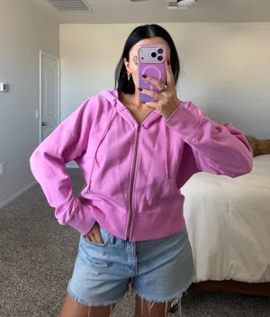 Pink zip up jacket thumbnail 1