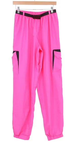 Balera Neon Pink Cargo Dance Pants Womens MA Buckle Belt Joggers thumbnail 1