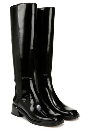 Franco Sarto Giselle Knee High Boot- Black Glossy- Size 7 thumbnail 1