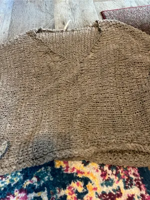 Free people Cozy V-Neck Knit Sweater in Taupe thumbnail 8