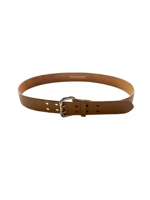 Express Genuine Leather Belt Brown Size L Neutral Preppy Minimalist Spring Cute thumbnail 2