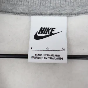 Nike Women Phoenix Crop QTR Zi USA Hockey Grey Fleece Pullover Large thumbnail 3