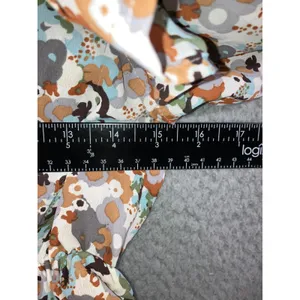Entro Peplum Blouse Small Retro Floral Ruffle Puff Sleeve‎ Cottagecore Boho Festive thumbnail 4