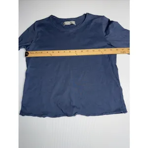 Abercrombie Women's Bell Ruffle Sleeve‎ Crop Top Blue Size XS thumbnail 3