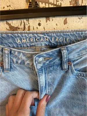 American Eagle Low-Rise Maxi Dreamy Drape denim skirt size 000 front split thumbnail 4
