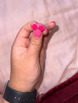 Pink Rose Earrings by Emma thumbnail 1