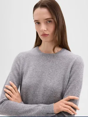 Theory Crewneck Sweater in Feather Cashmere thumbnail 5