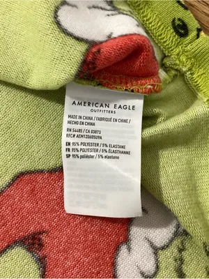 American Eagle Lounge Grinch Top Size Medium thumbnail 4