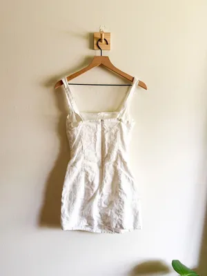 Reformation Kerrigan 100% Linen Mini Dress Size 4 thumbnail 4