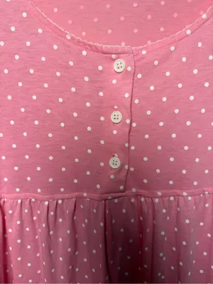 Vintage Honors Pink Polka Dot Nightgown Medium Sleepwear thumbnail 5
